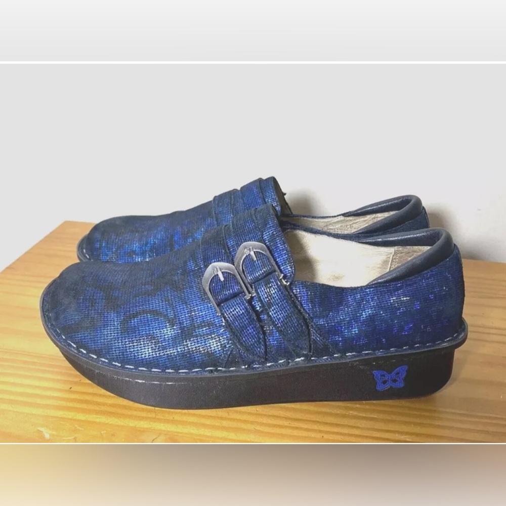 Alegria Alli Blue Twist ALL-741 Leather Loafers Shoes sz 40 Womans 9.5 Orig $130